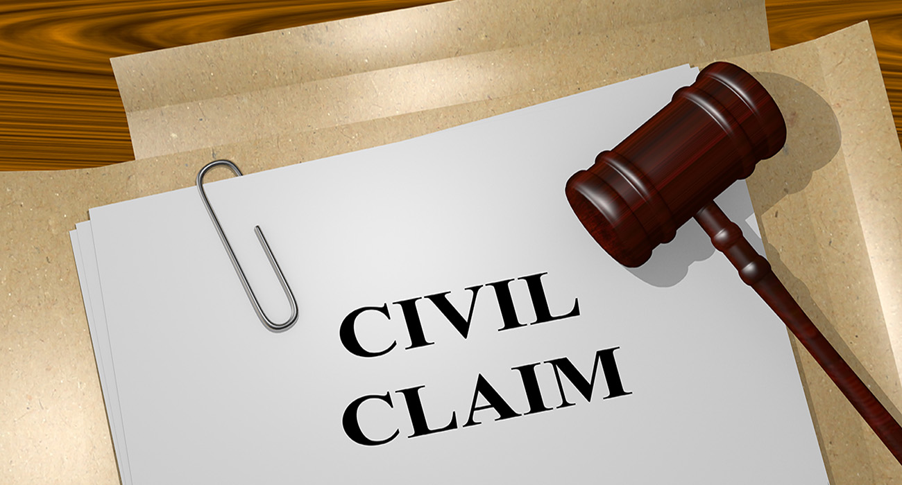 Civil Claim legal concept